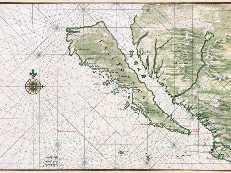 Map of California as an island