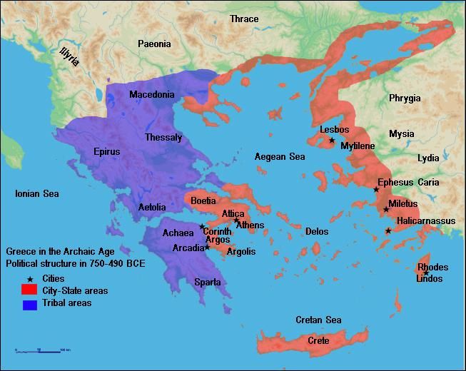 Map of early Greece