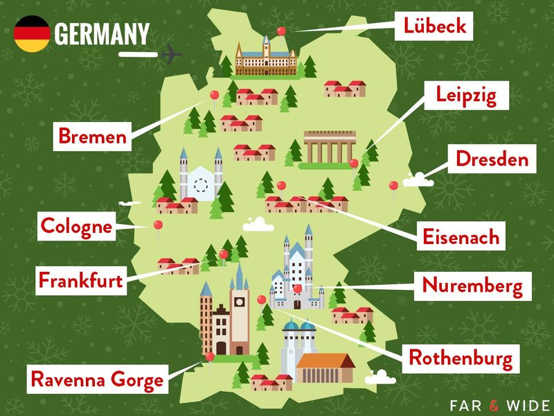 Map of Germany's best Christmas markets
