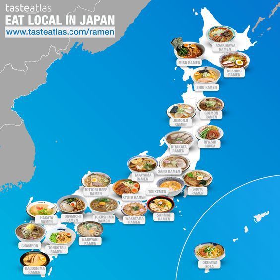 Map of ramen in Japan