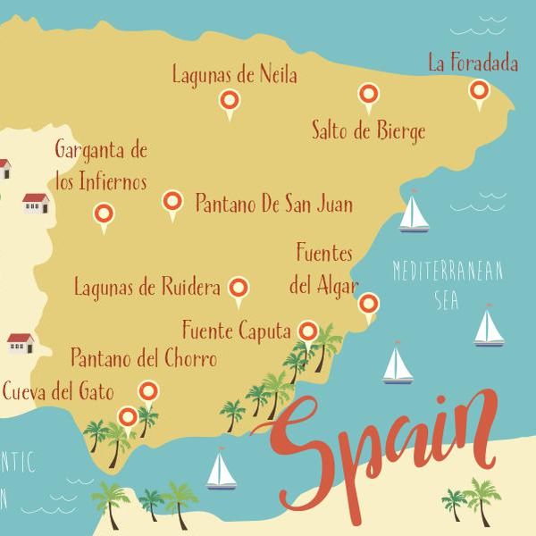 Map of Spain’s Best Natural Swimming Spots