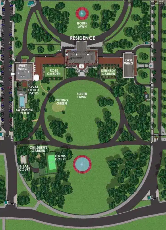 Map of White House grounds
