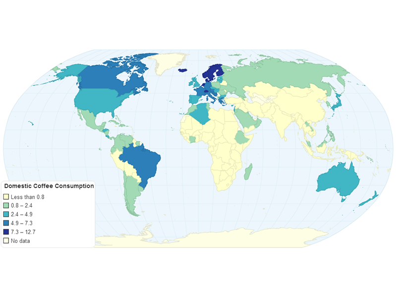 Map of World Coffee Consumption