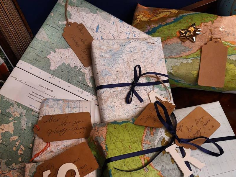 Map wrapping paper