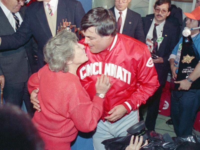 Marge Schott and Lou Piniella