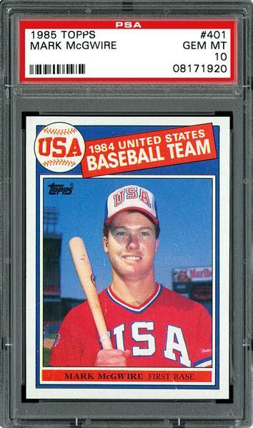 Mark McGwire 1985 Topps Card