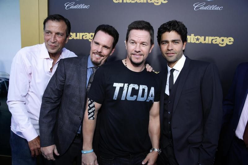 Mark Wahlberg and other actors at premiere of Entourage