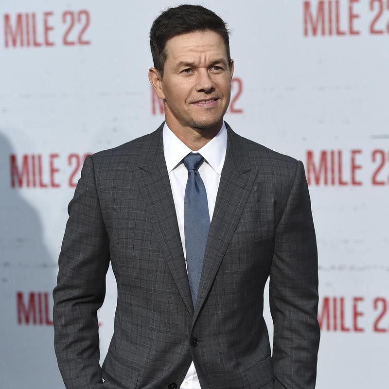 Mark Wahlberg arrives at premiere of "Mile 22"