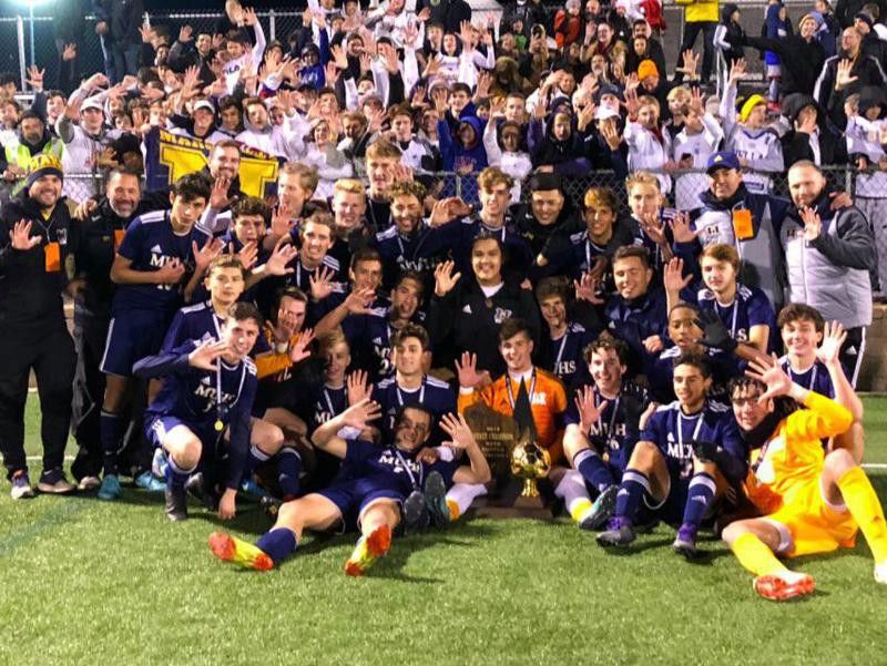 Marquette University High School boys soccer state champions