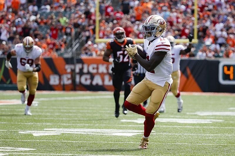 Marquise Goodwin with the San Francisco 49ers in 2019
