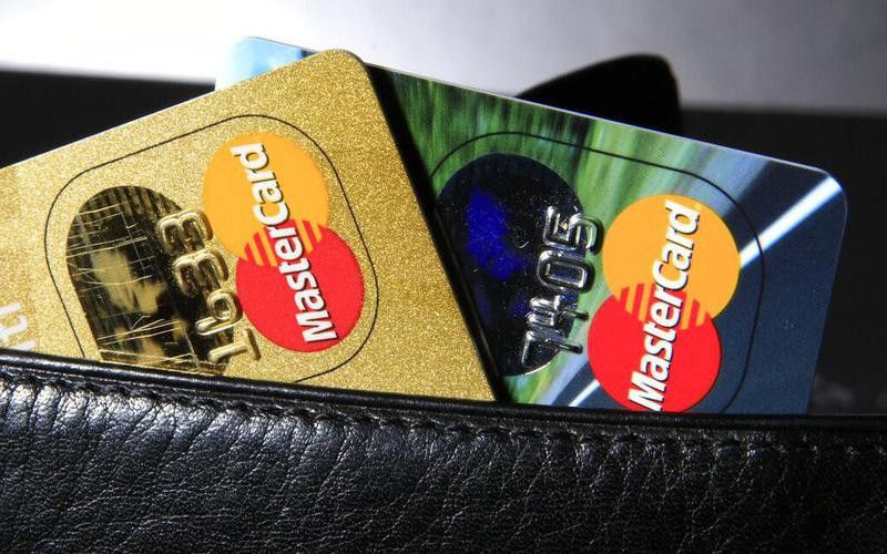 Mastercard credit cards in wallet