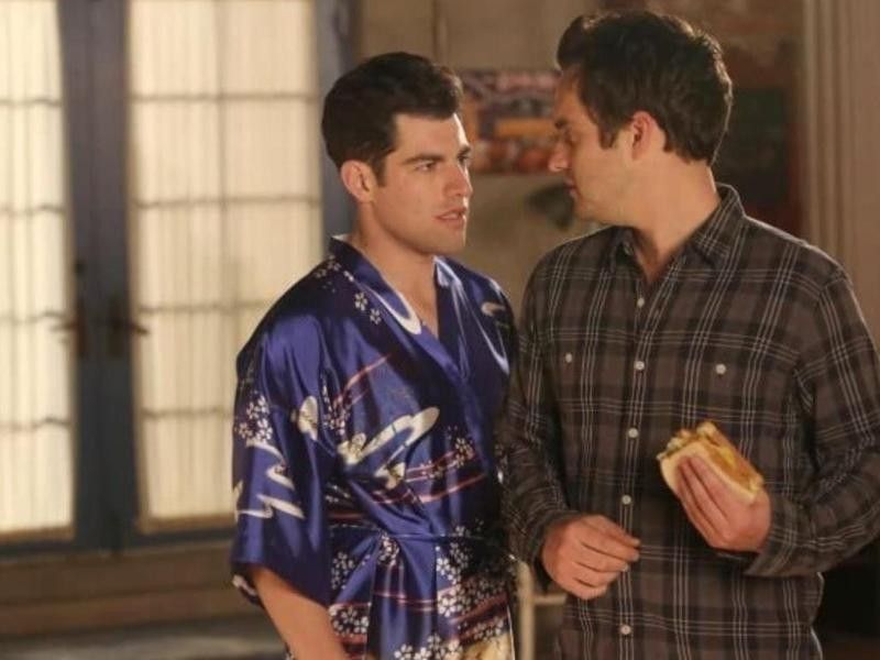 Max Greenfield and Jake Johnson in New Girl