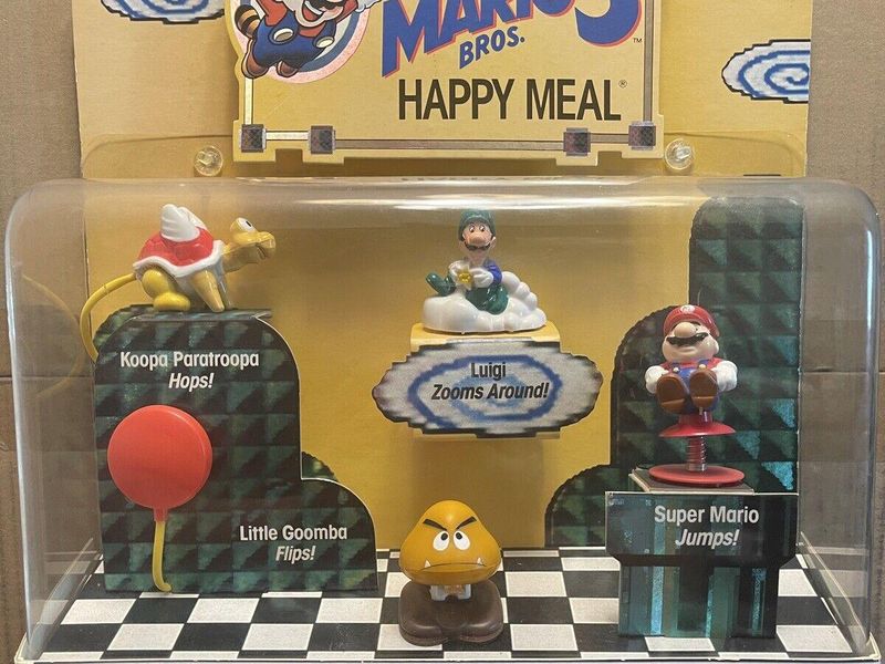 McDonald's Super Mario Bros 3 Happy Meal Toy Store Display