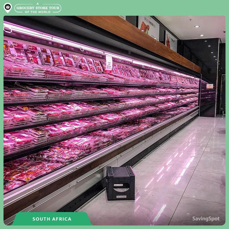 Meat aisle in South Africa