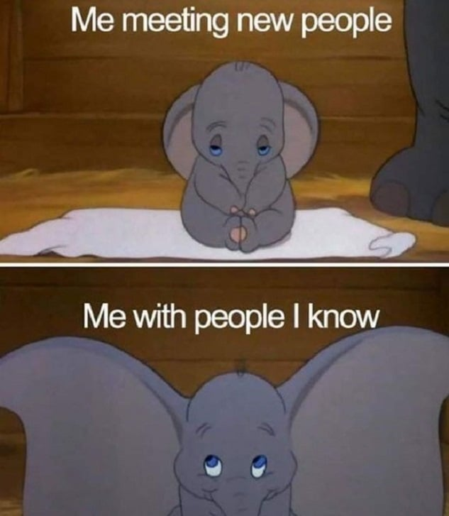 Meeting new people Dumbo meme