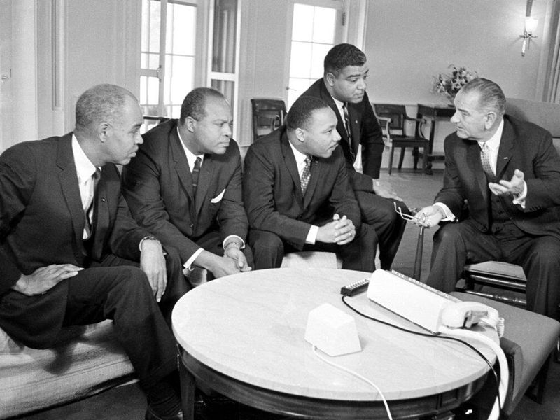 Meeting with Lyndon Johnson