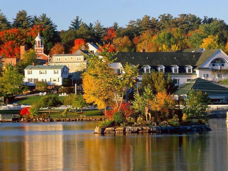 Meredith, New Hampshire in the fall