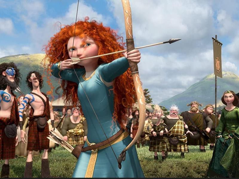 Merida with a bow in 'Brave'