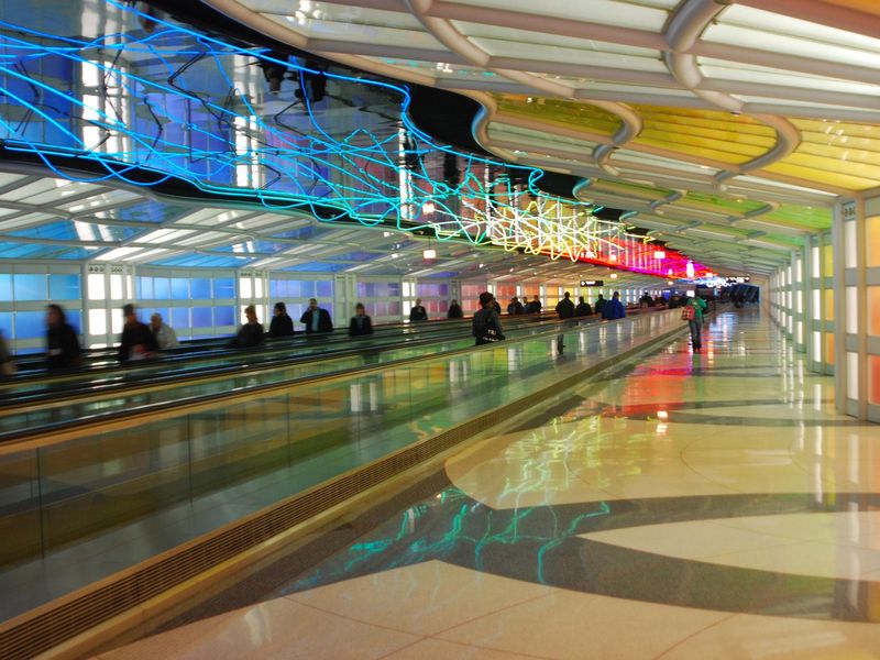 Mesmerizing Tunnel, Chicago O'Hare Airport