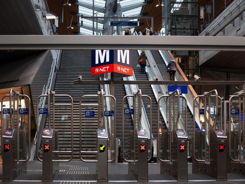 Metrostation station Bijlmer Arena in Amsterdam Zuidoost