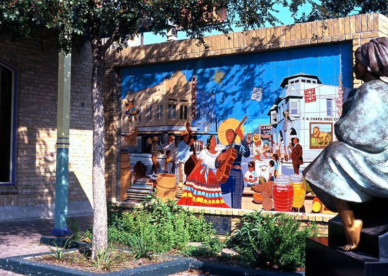 Mexican market mural in San Antonio, Texas