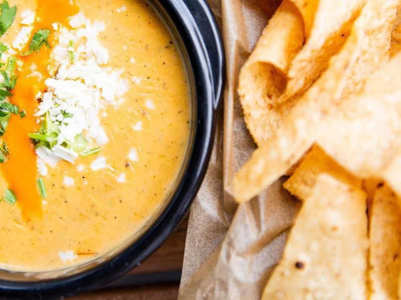 Mexican soup with cheese