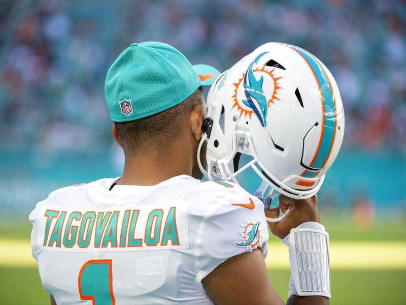 Miami Dolphins logo on helmet