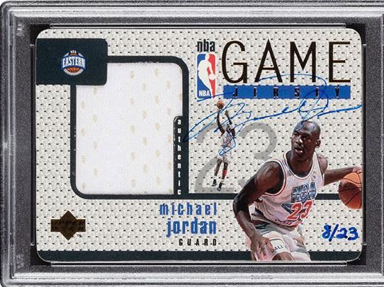 Michael Jordan 1997 Upper Deck Game Jersey Autographs card