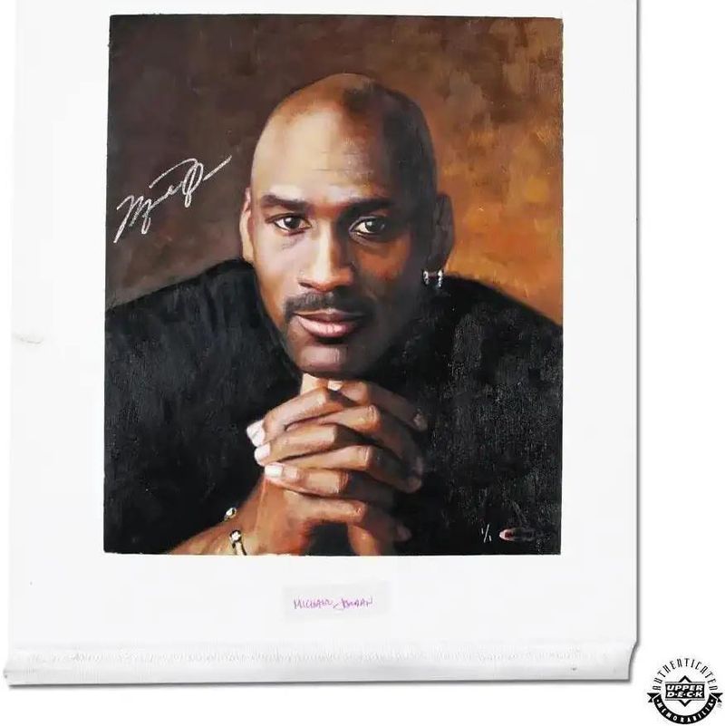 Michael Jordan autographed portrait
