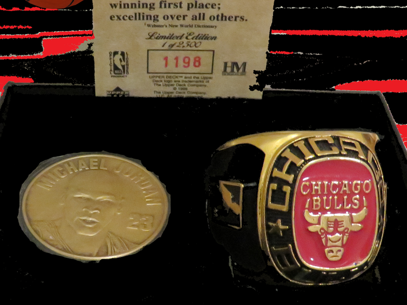 Michael Jordan bronze ring and coin