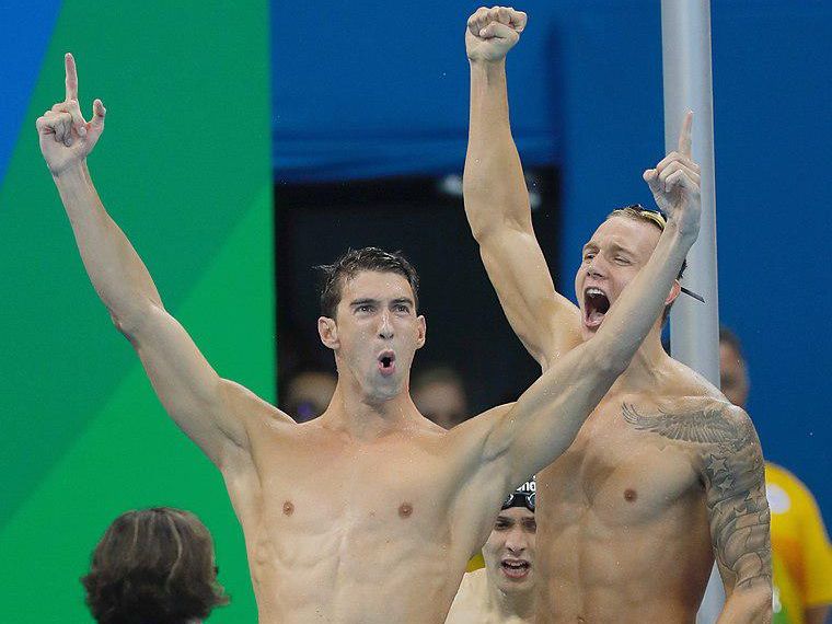 Michael phelps and caeleb dressel