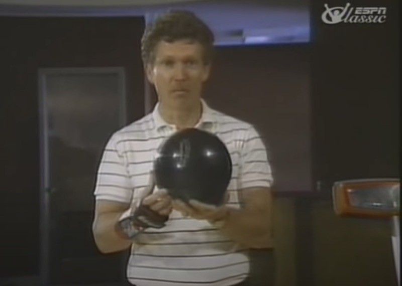 Mike Durbin holding a bowling ball