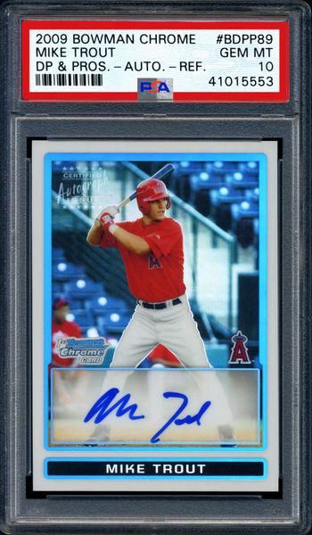Mike Trout 2009 Bowman Draft Picks and Prospects