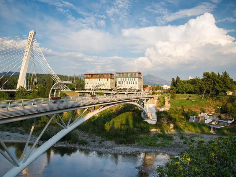 Millennium Bridge in Podgorica, Montenegro