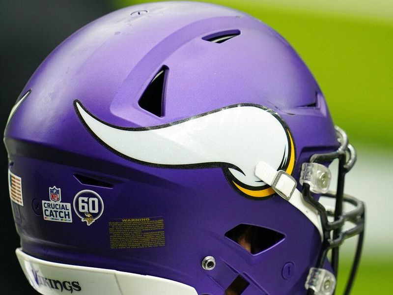 Minnesota Vikings logo on helmet