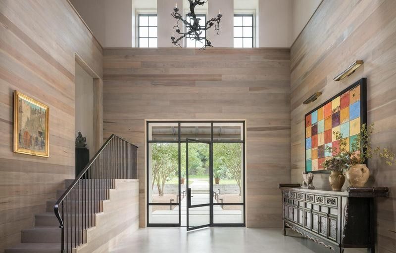 Modern entryway - Joe Rogan's Austin House