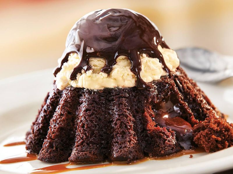 Molten chocolate cake, one of the best menu items at Chili's