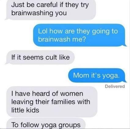 Mom worried about brainwashing yoga cult