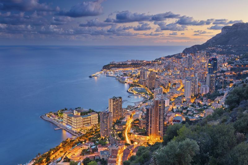 Monaco at sunset