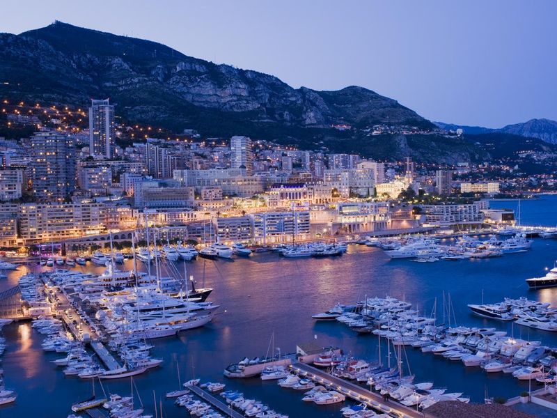 Monaco harbor and marina in Monte Carlo