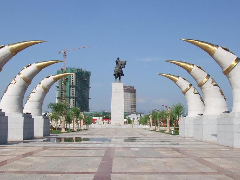 Monument of Genghis Khan in Hohhot, Inner Mongolia, China