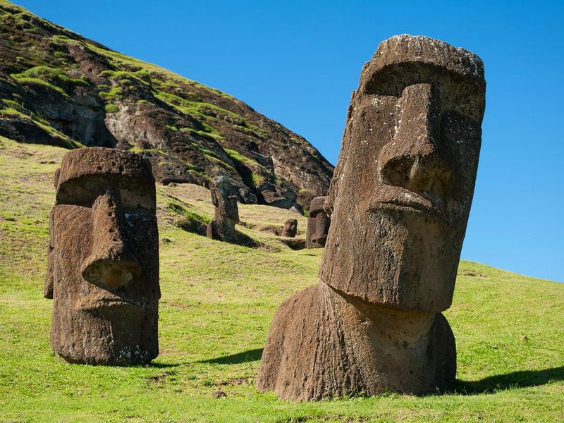 Morning Raraku, Easter Island, Chile