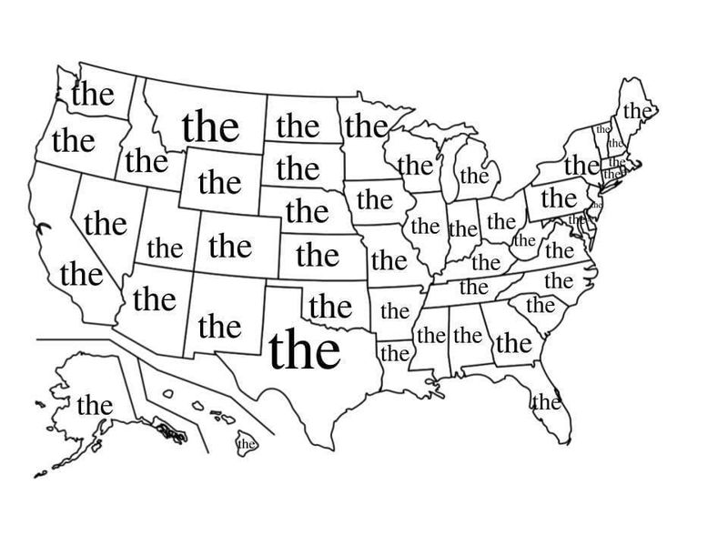 Most popular word by state
