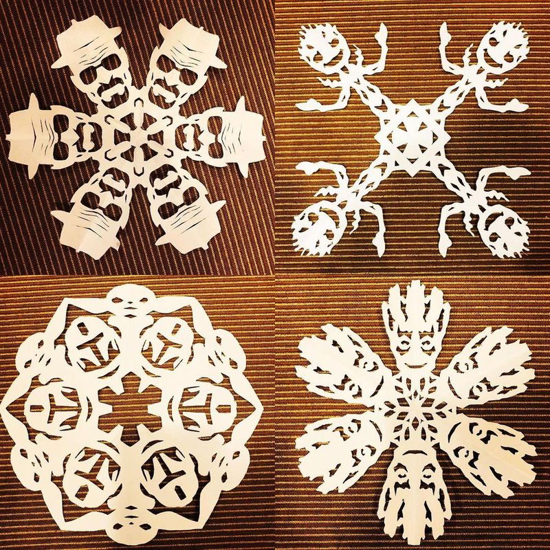 Movie characters paper snowflake