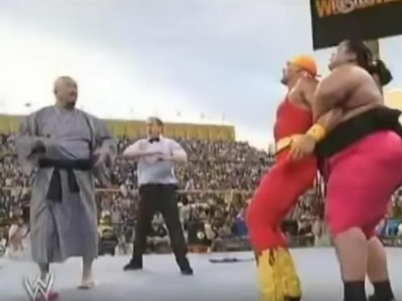 Mr. Fuji, Hulk Hogan and Yokozuna