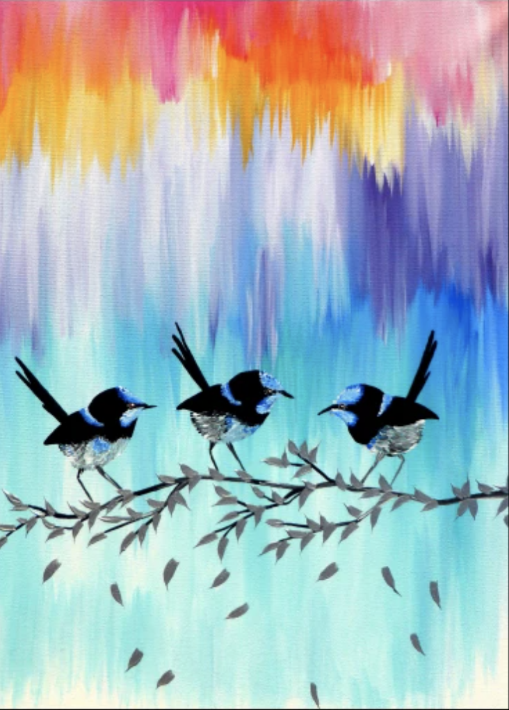 Multicolor Bird Tapestry