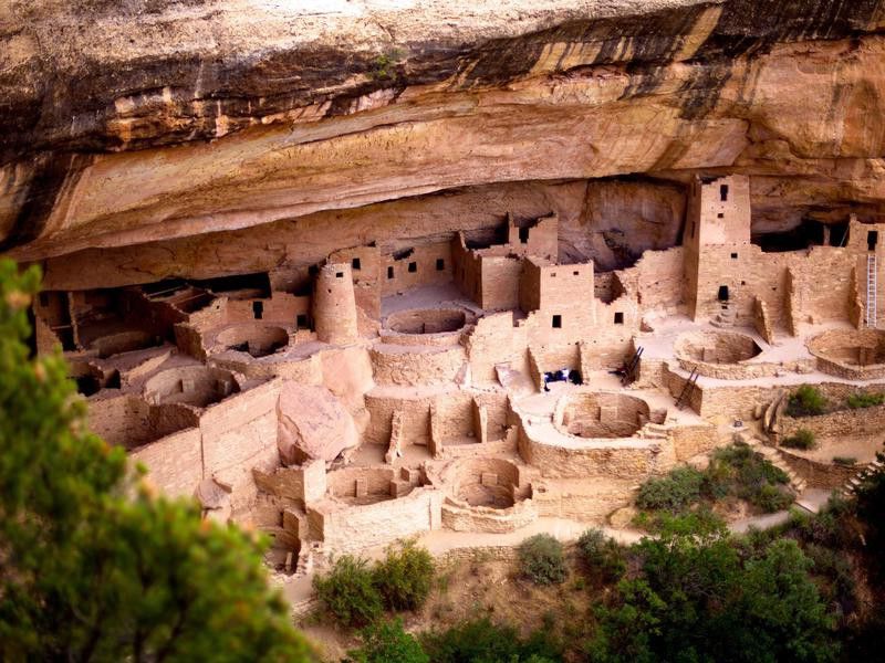 Native Anasazi cliff dwellings
