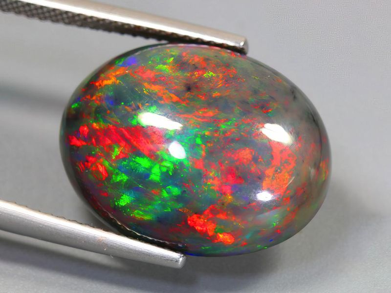 Natural gemstone black opal