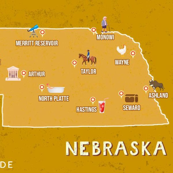 Quirkiest Nebraska Attractions, Mapped