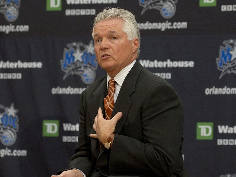 New Orlando Magic coach Brian Hill speaks during a news conference